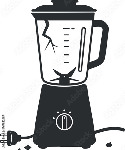 A stylish black and white blender, ideal for making smoothies and other kitchen preparations.