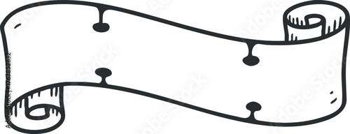 A decorative vintage scroll banner ready for text or illustrations, perfect for invitations or announcements.