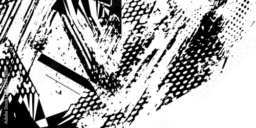 Grunge Brush strokes Background. Black Brush strokes isolated on white background. Grunge texture Background eps10 vector