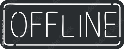 A simple offline sign indicating that the user or device is currently disconnected from the internet.