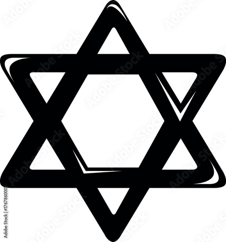 black and white star of david symbol judaism religion