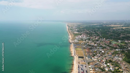 Milford on Sea Beach from height following the Coastline