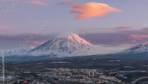 Frosty morning in Kamchatka