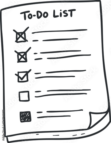 A hand-drawn to-do list featuring checkboxes and neatly organized tasks for effective planning.
