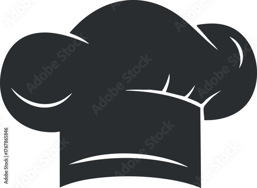 Graphic illustration of a chef hat symbolizing culinary profession and cooking expertise