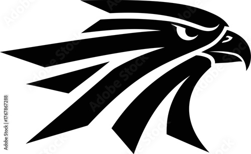 tech falcon logo design