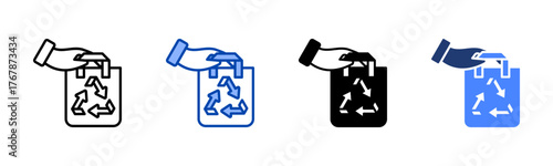 Eco Friendly icon set multiple style collection