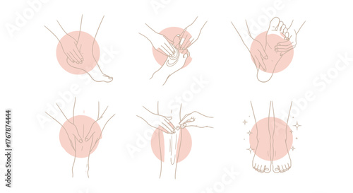 Illustrated guide for breast self-examination and massage techniques.