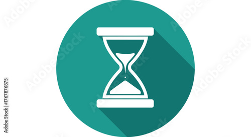 Simple hourglass icon symbolizing time passing, countdown, and urgency.