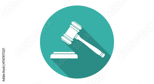 Symbolic gavel and sound block representing justice and legal decisions