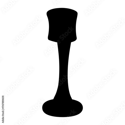 Elegant silhouette of a classic candlestick holder with a minimalist design