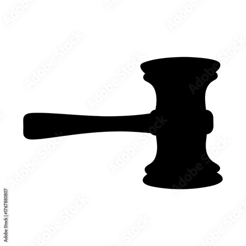 Silhouette of a Gavel Symbolizing Justice, Law, and Legal Decisions