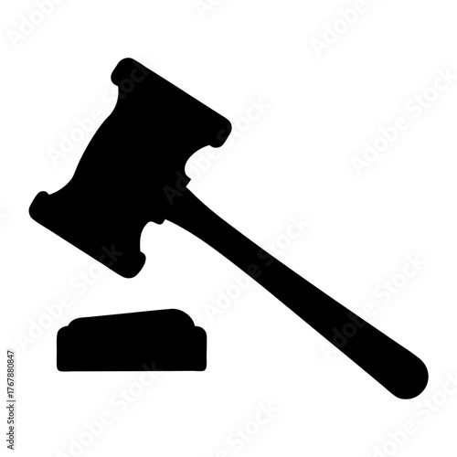 Silhouette of a Gavel and Sounding Block, representing law and justice