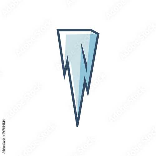 Icicle Icon on White Background Vector Art Illustration on white background.