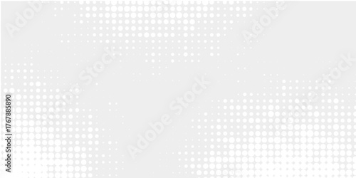 Halftone gradient. Dotted gradient, smooth dots spraying and halftones dot background seamless horizontal geometric pattern vector template set. modern vector ilustration