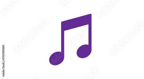 Royalty free purple music note vector illustration download for graphic design use