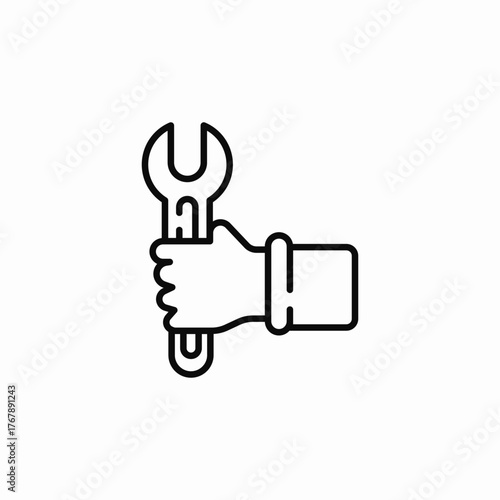 mechanic service icon sign vector