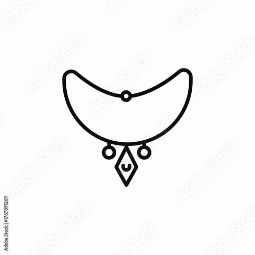 necklace jewelry icon sign vector