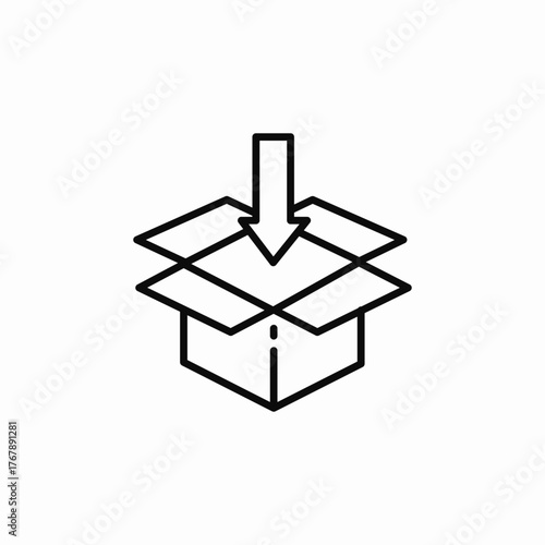 package box load icon sign vector
