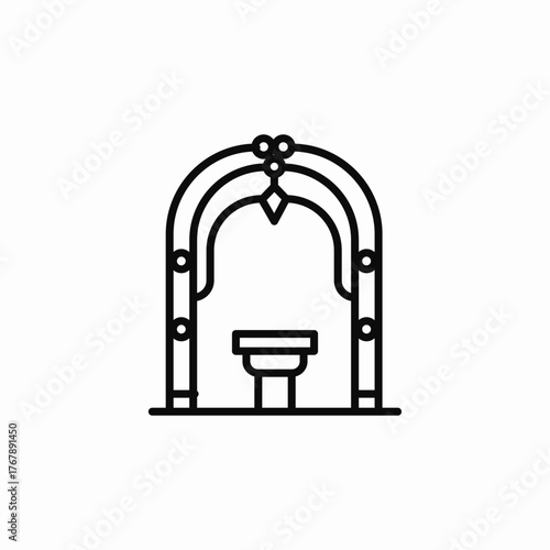 Wallpaper Mural wedding altar icon sign vector Torontodigital.ca