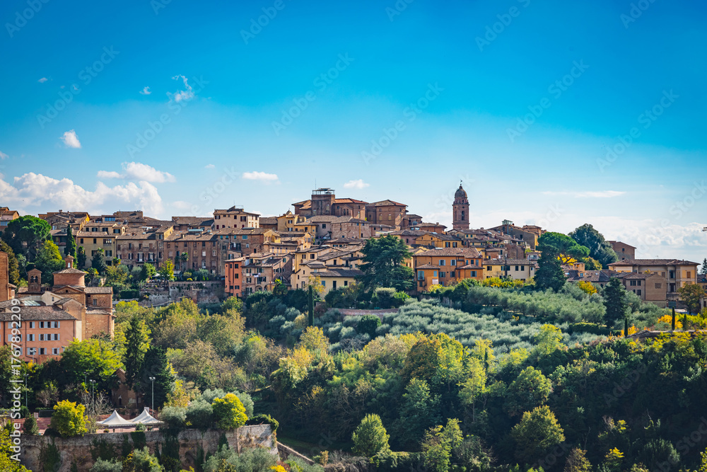 Obraz premium Old buildings in the city of Siena, Tuscany, Italy.