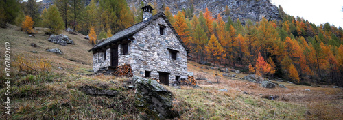  Anamorphic Lens - Autumn landscape in Crampiolo on Alpe Devero, Italy