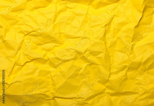 Wallpaper Mural Yellow crumpled paper creating an abstract texture background Torontodigital.ca