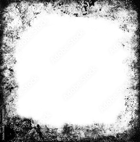 Grunge border overlay creating a distressed frame texture