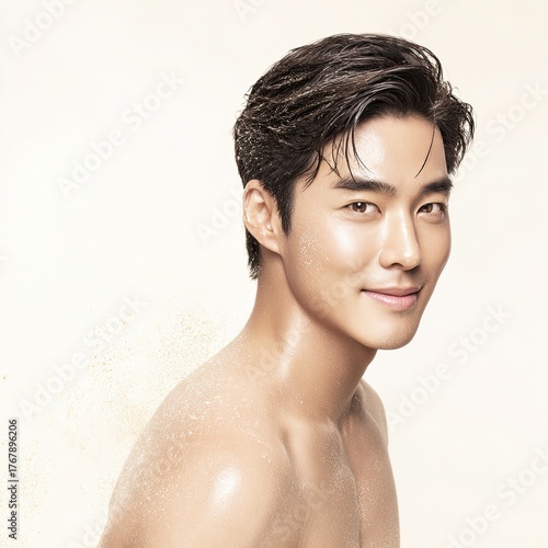 Free handsome man white background