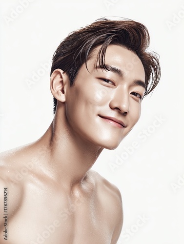Free handsome man white background