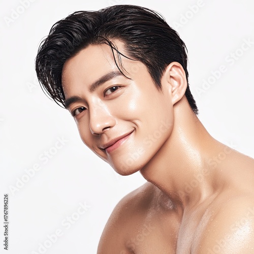 Free handsome man white background