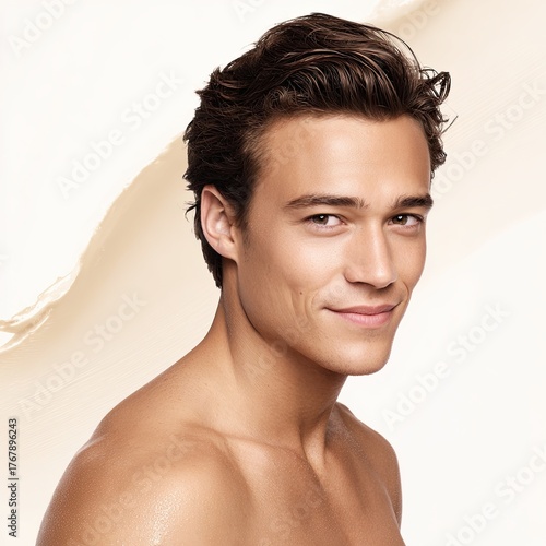 Free handsome man white background