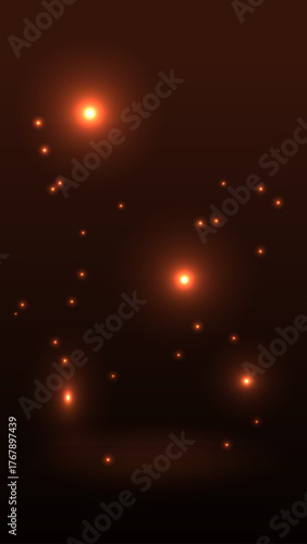 Magic glowing fire sparks vector illustration