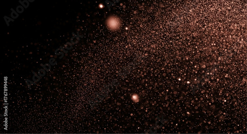 The image presents an abstract view of particles in the air, creating a cosmic atmosphere. vector illustration