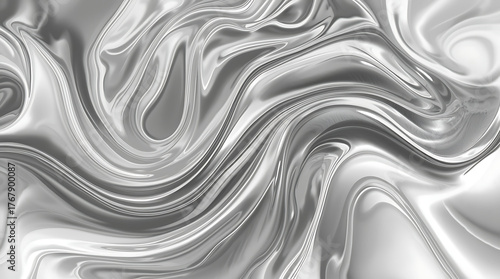 Seamless liquid silver flow background