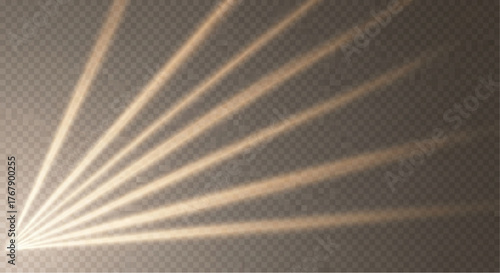 Abstract geometric composition of illuminated radiant beams, suggestive of energy and dynamic movement. The beams fan out from a central point. vector illustration