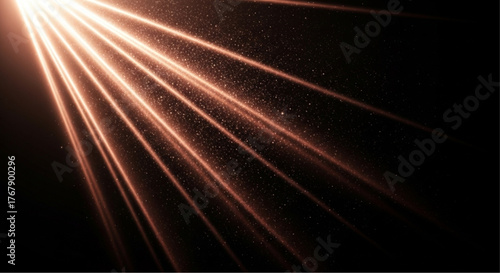 Radiant light streaks burst forth, illuminating the darkness with a captivating display of energy and brilliance, creating an abstract and mesmerizing effect. vector illustration