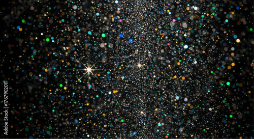 A celestial display of glittering specks of light dance gracefully in the cosmos. vector illustration overlay
