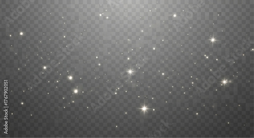 A photorealistic render of golden glitter in the air. Capturing the magical atmosphere of sparkle and festive energy. vector illustration overlay