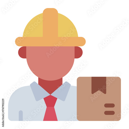 supplier flat icon for crate delivery and procurement