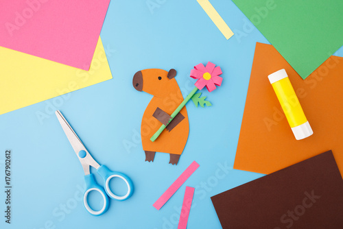 Animal paper collage for children workshops, creative blogs, preschool learning, DIY educators, toy brands, stationery products, greeting and invitation card makers