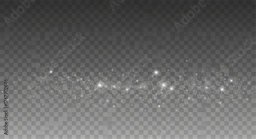 A luminous trail of glittering particles, a visual symphony of light and shadow, suggesting movement, energy and wonder. vector illustration overlay