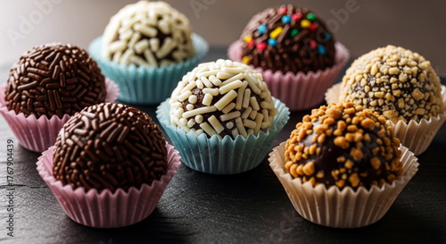 Delicious brigadeiro chocolate truffles gourmet dessert recipe brazilian sweets for party