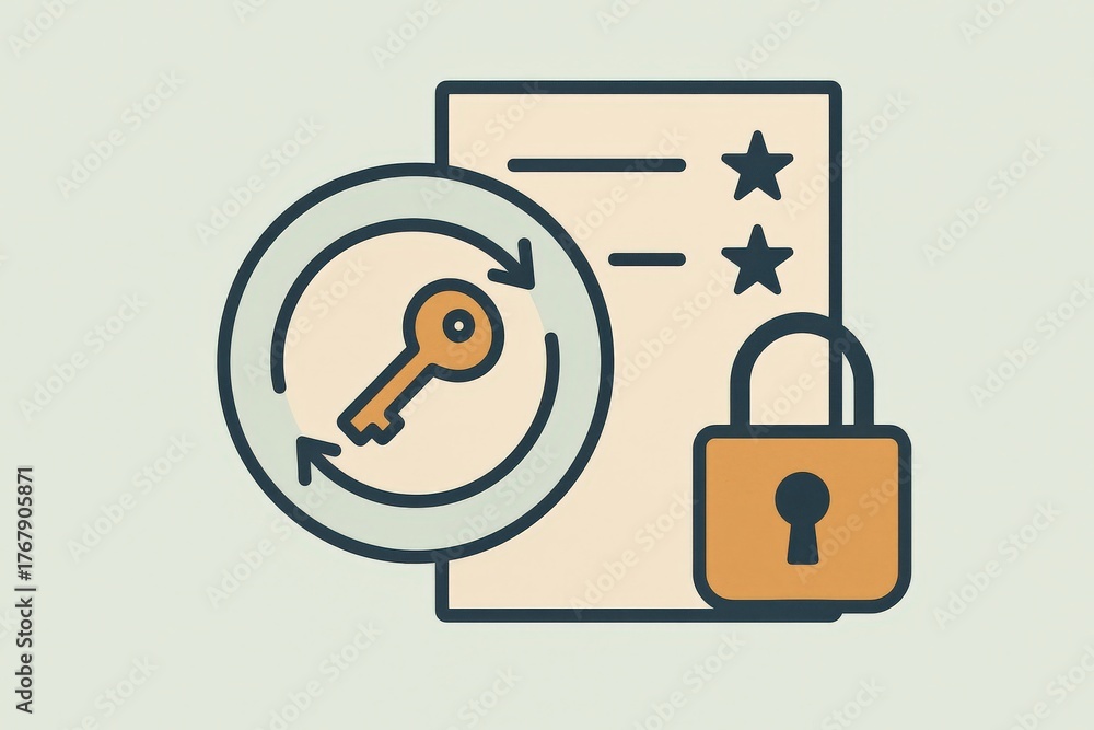 Fototapeta premium Unlocking the Secrets of Digital Security with Visual Metaphors for Cyber Protection and Data Integrity in an Authentically Illustrated Context captured with clarity