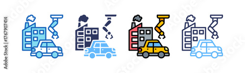 Automotive Factory multistyle icon