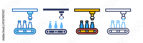 Plastic Manufacturing multistyle icon
