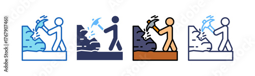 Mining Industry multistyle icon