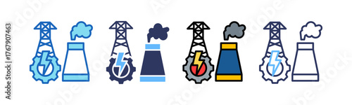 Energy Production multistyle icon