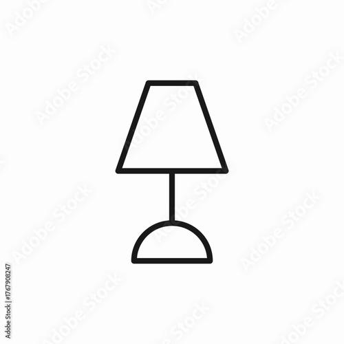 desk lamp icon sign vector