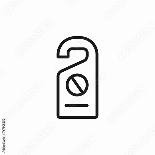 do not disturb door handle icon sign vector